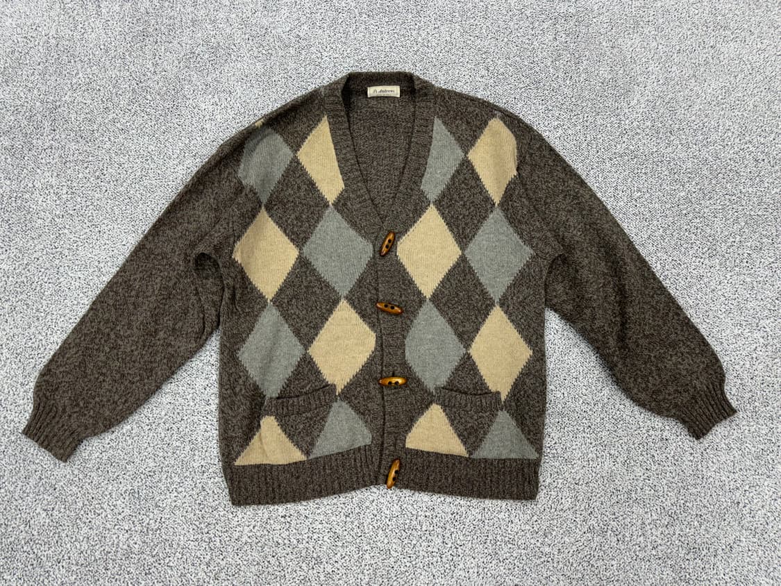 세인트앤드류스 아가일 램스울 가디건 상품이미지1