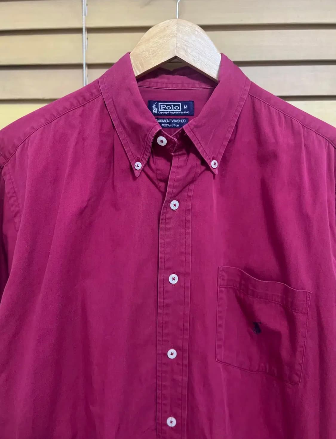 폴로랄프로렌 남성 레드코튼셔츠 M 상품이미지1