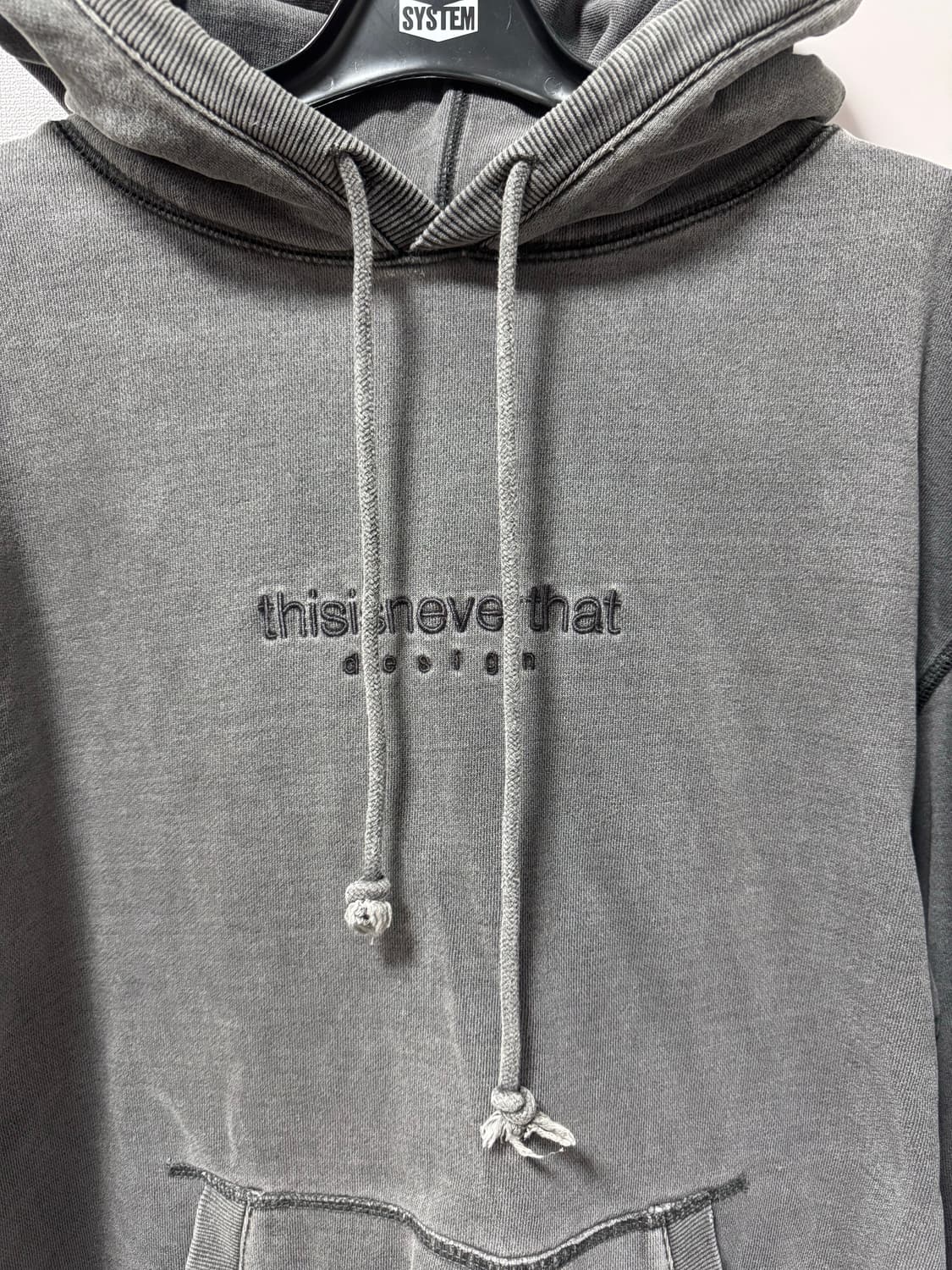 디스이즈네버댓 워싱 차콜 후드 티셔츠 상품이미지3