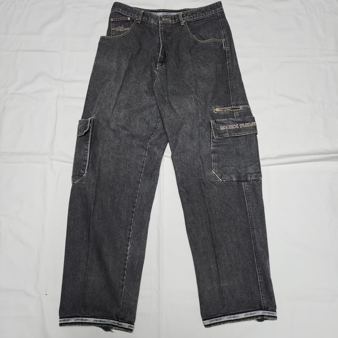 빈티지 카펜터 올드스쿨 워싱 흑청 데님팬츠 상품이미지2