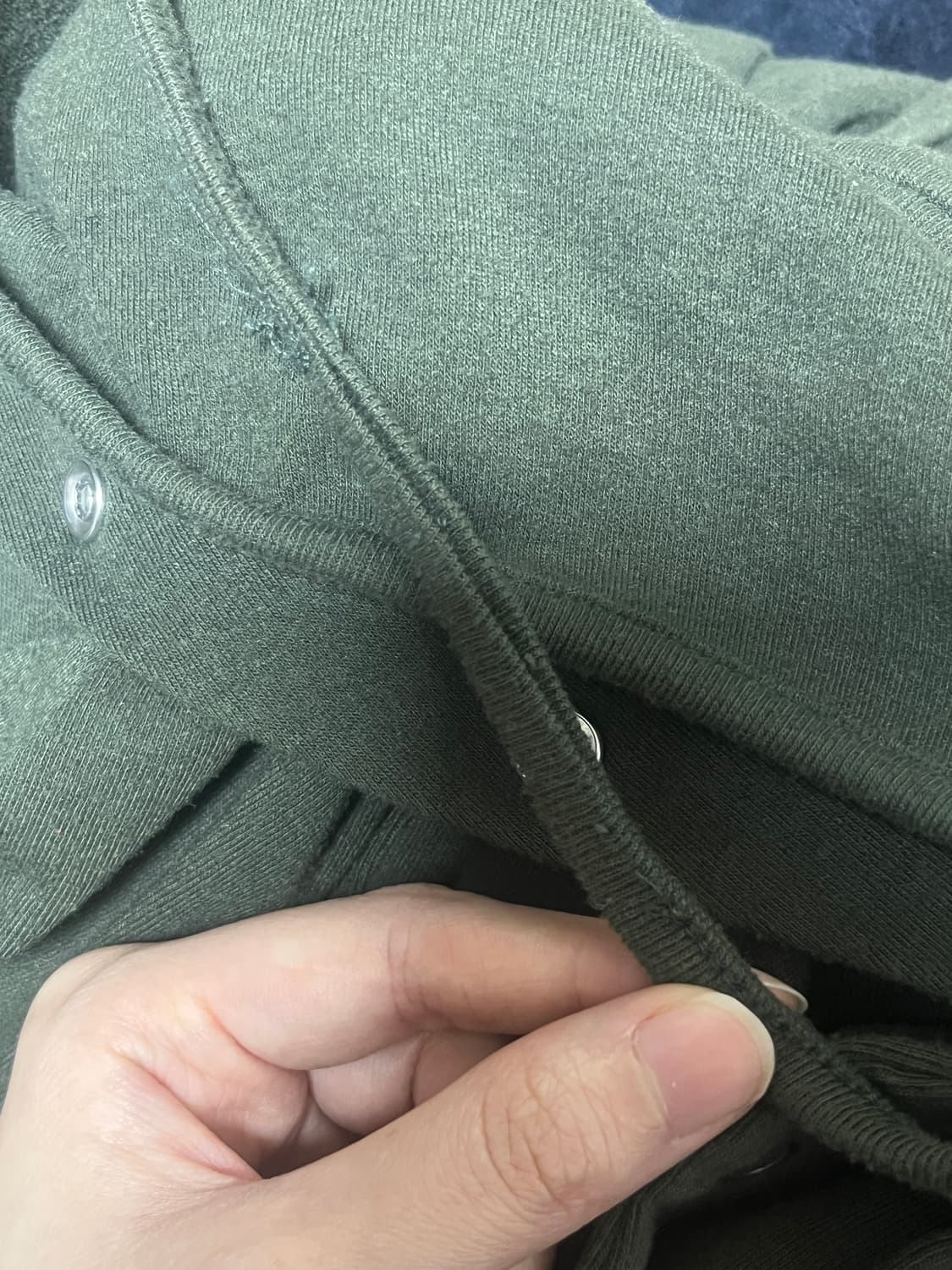 세릭 랩 후드 가디건 카키 상품이미지5