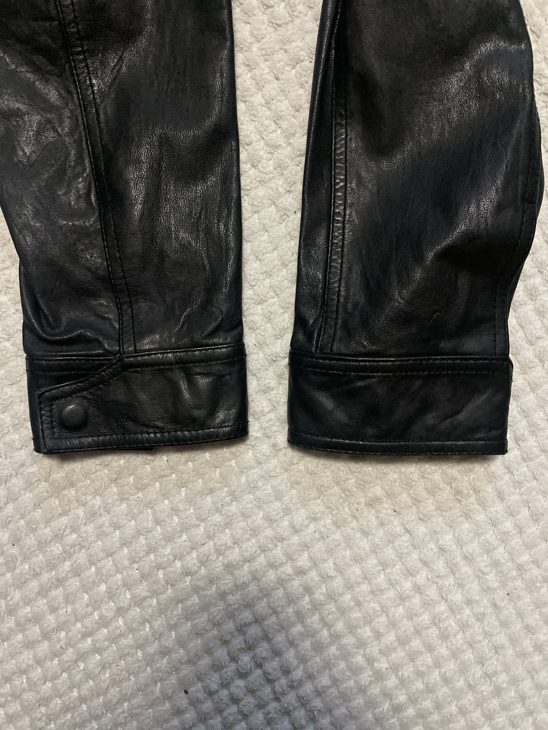 SIEG 웨스턴 무드 램스킨 양가죽 절개 포켓 레더 자켓 상품이미지7