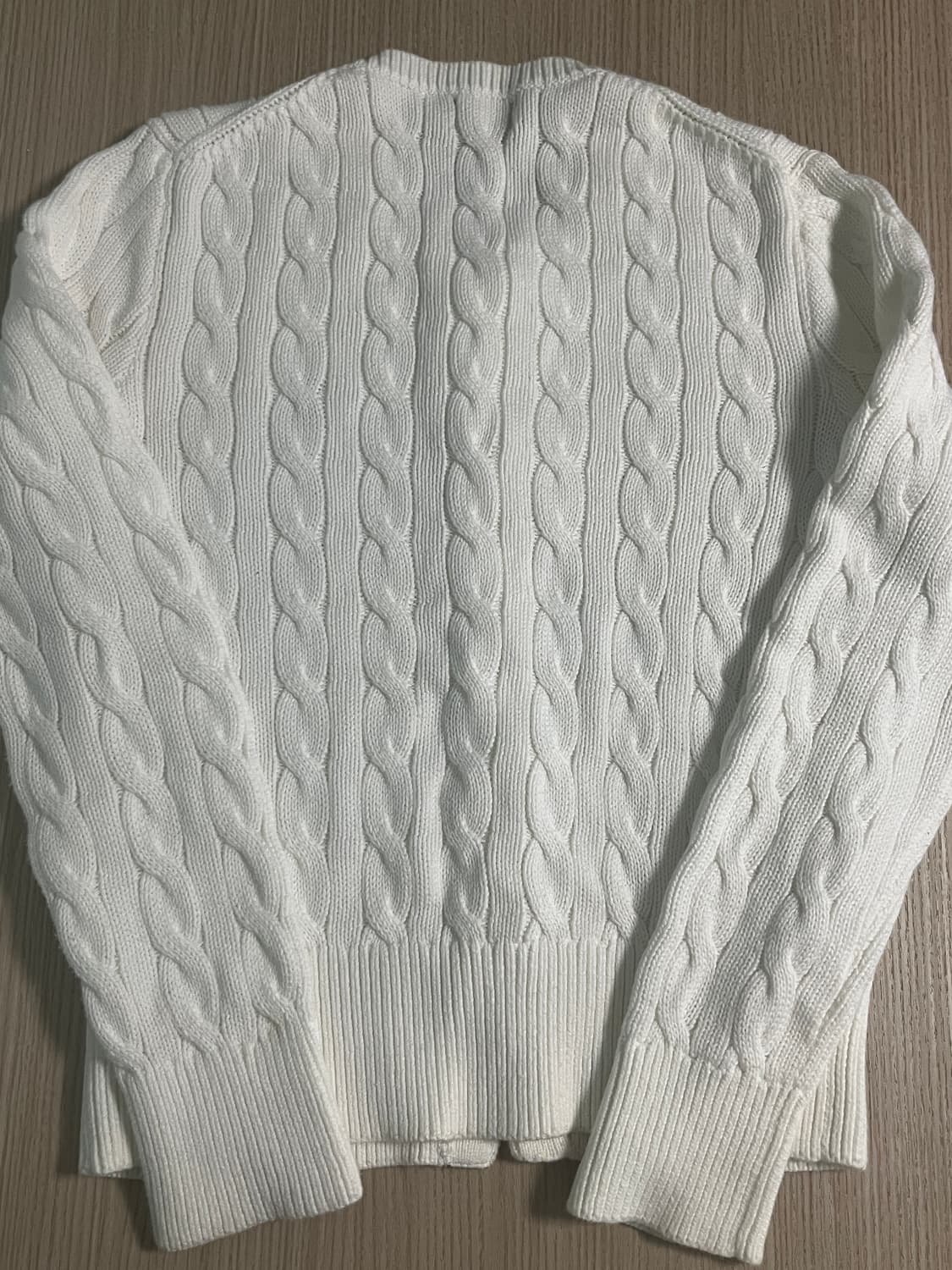 [M] 폴로 랄프로렌 케이블 니트 가디건 (화이트) 상품이미지3