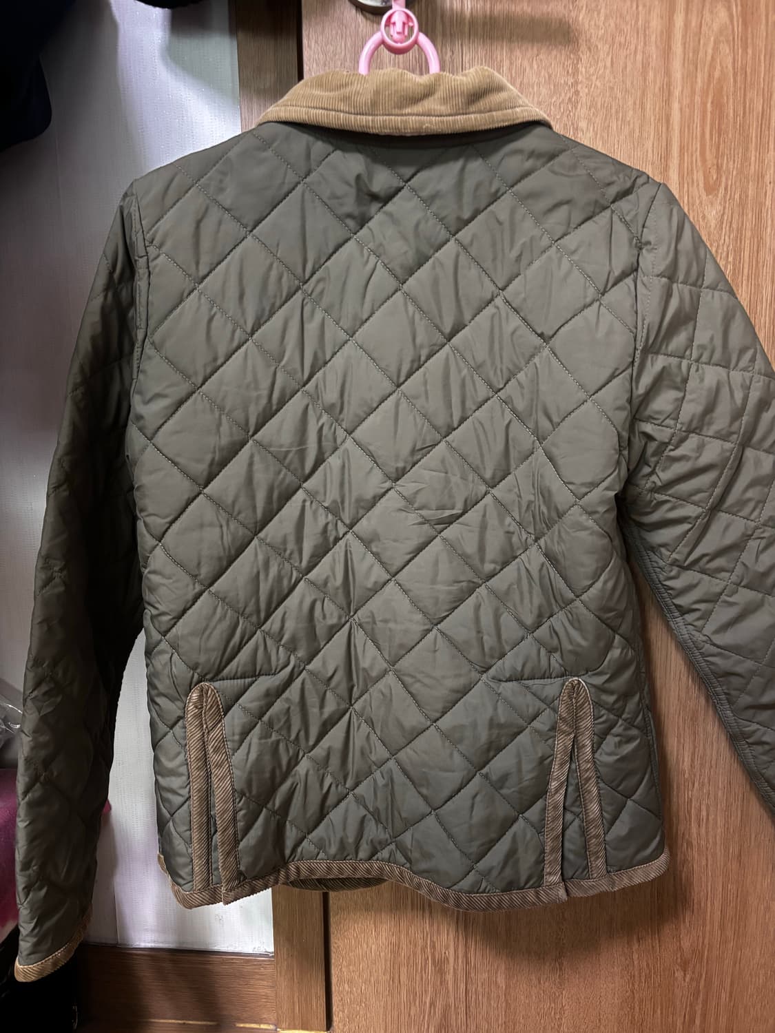 B.L.U.E. 퀼팅 자켓 카키 상품이미지3