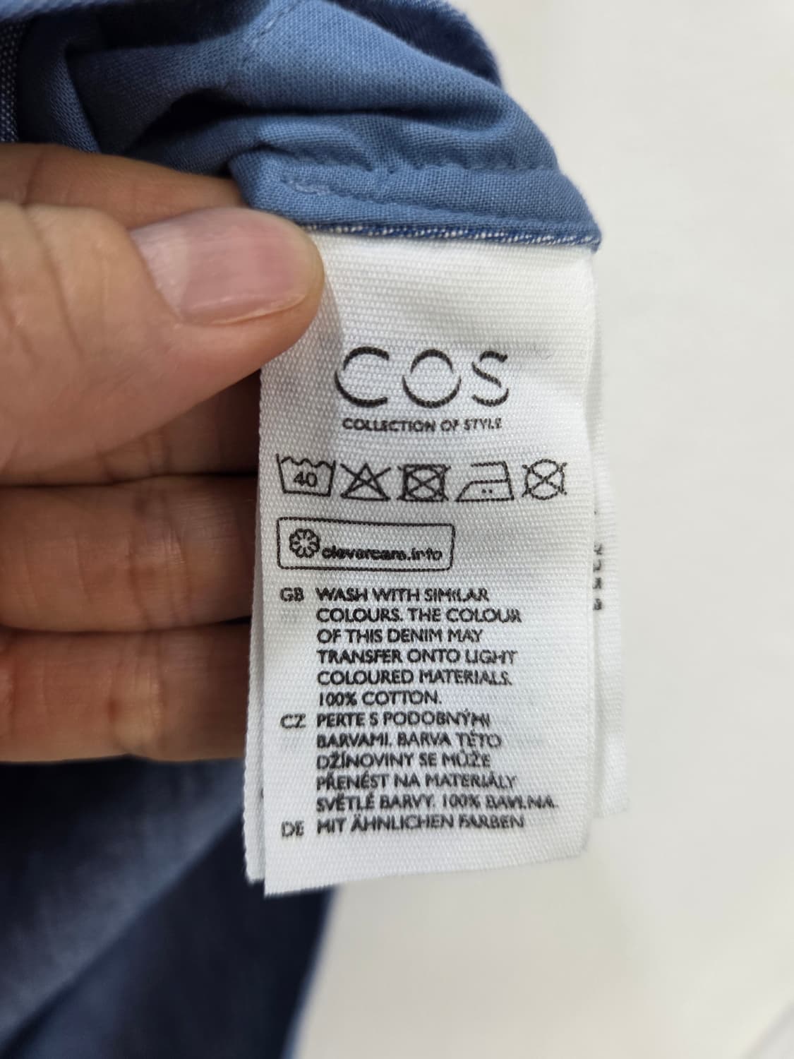 COS 헤지데님 원피스 러플 원피스 오가닉코튼 헤지블루 상품이미지7
