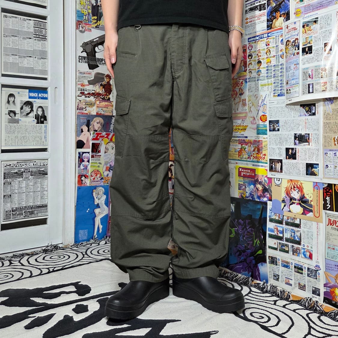 CQR 립스탑 카키 카고 팬츠 상품이미지1