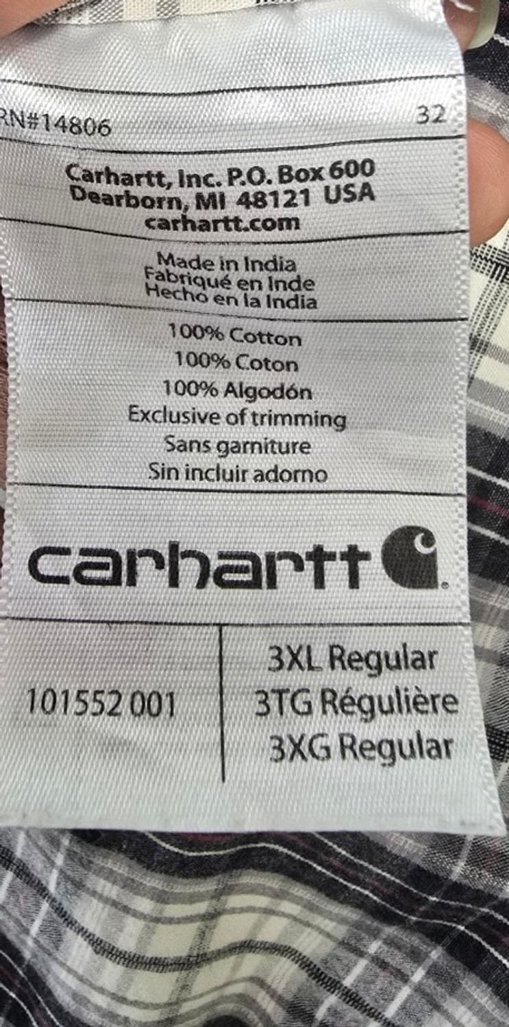 칼하트 체크 셔츠 3XL 상품이미지4