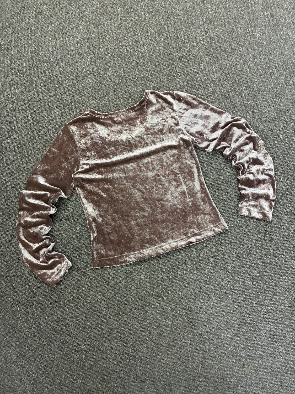 M)Japanese vintage 여성 벨벳 긴팔 티셔츠 상품이미지6