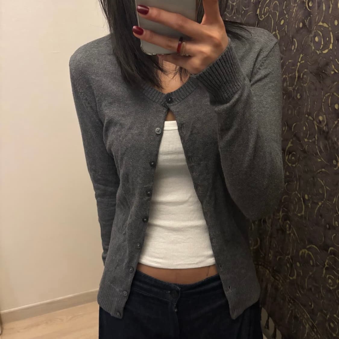 GAP 갭 슬림핏 베이직 그레이 가디건 상품이미지2