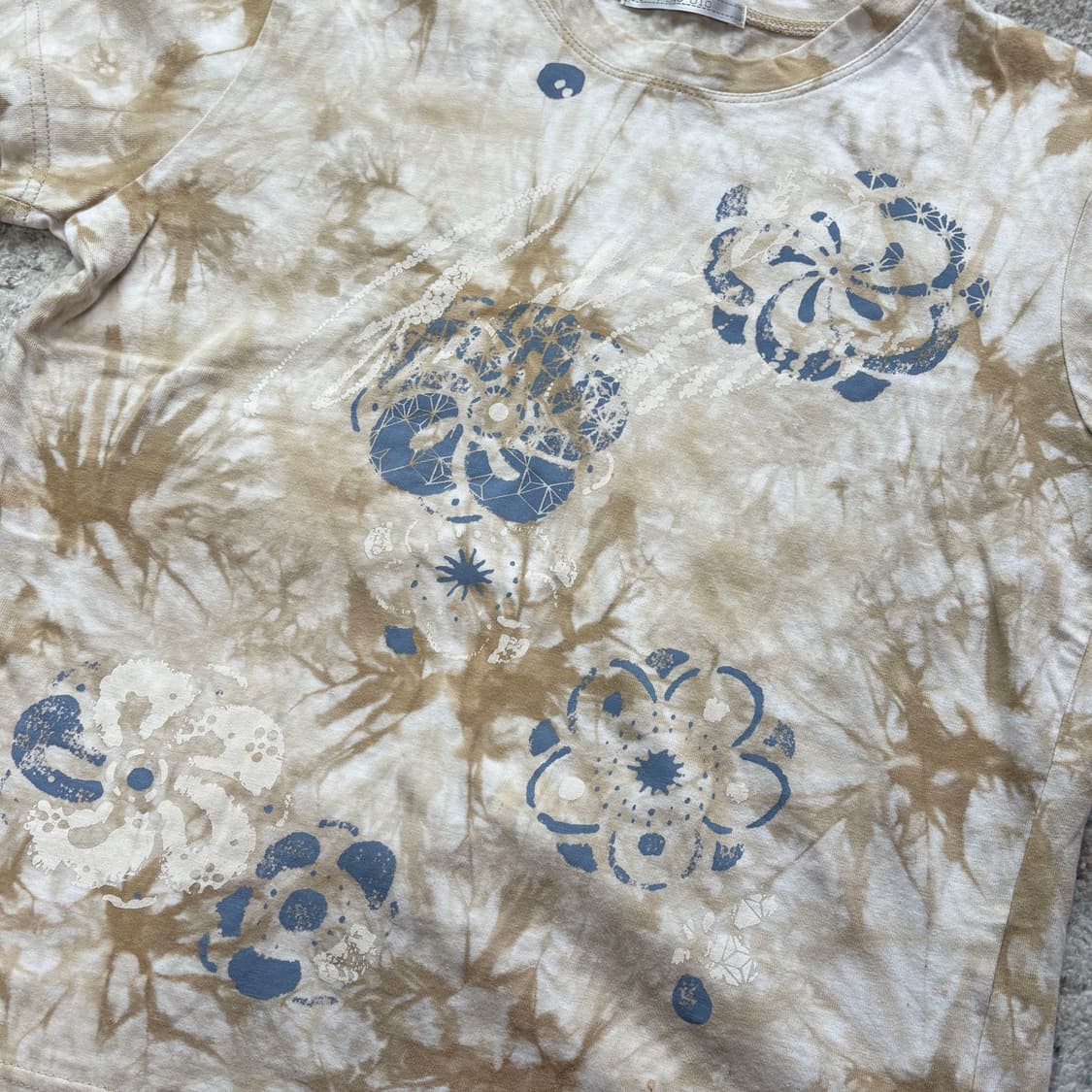 Floral Print Tie-Dye T-Shirt 상품이미지2