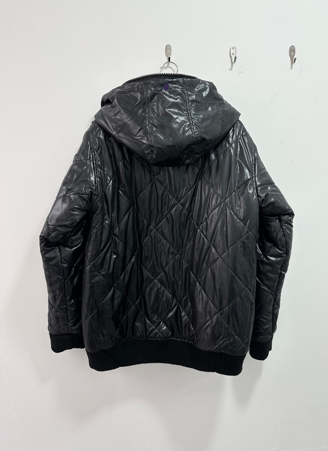 Reversible quilted black puffer full zip 상품이미지5