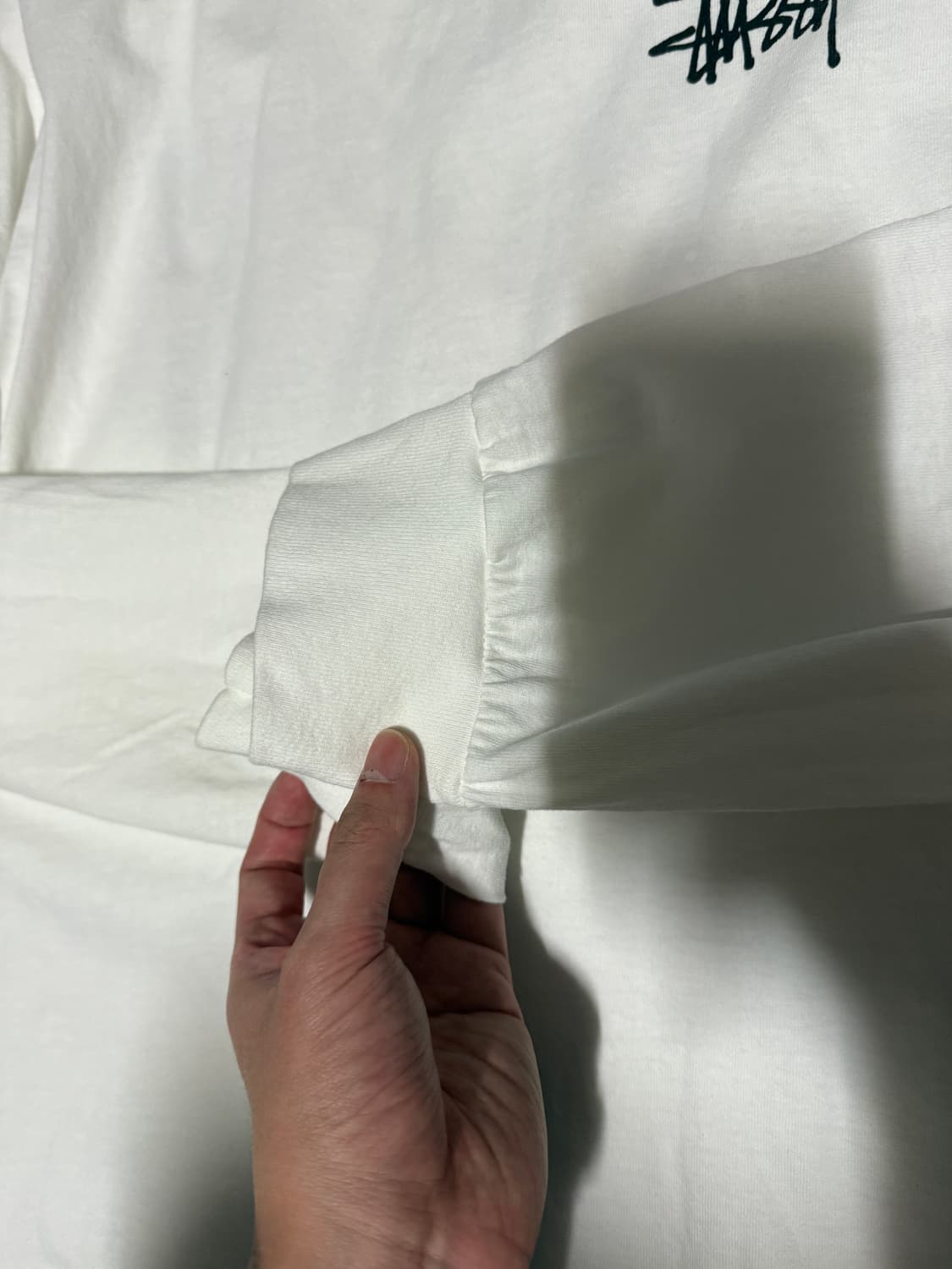 L사이즈 스투시 베이직 피그먼트 다이드 롱슬리브 네츄럴 상품이미지2