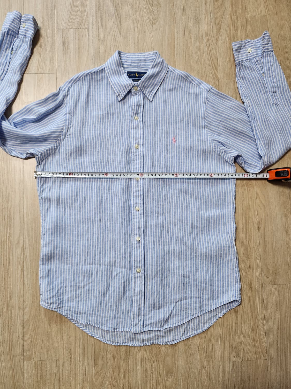 플리츠플리즈 린넨긴팔셔츠 (M 상품이미지4