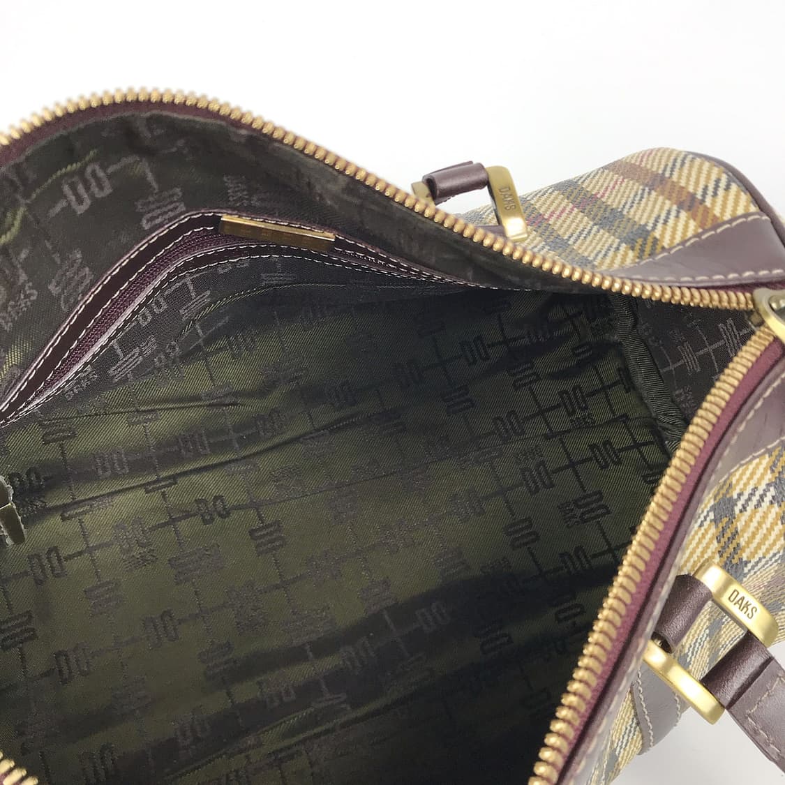 닥스 DAKS 시그니처 체크 원통 토트백 가방 상품이미지10