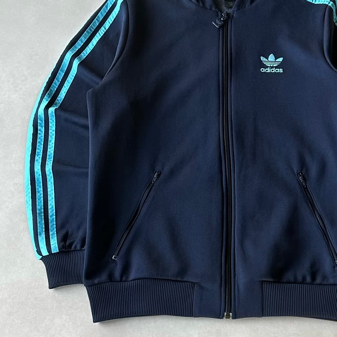 [S]아디다스 후드 플락 네이비 트랙탑 져지  상품이미지3