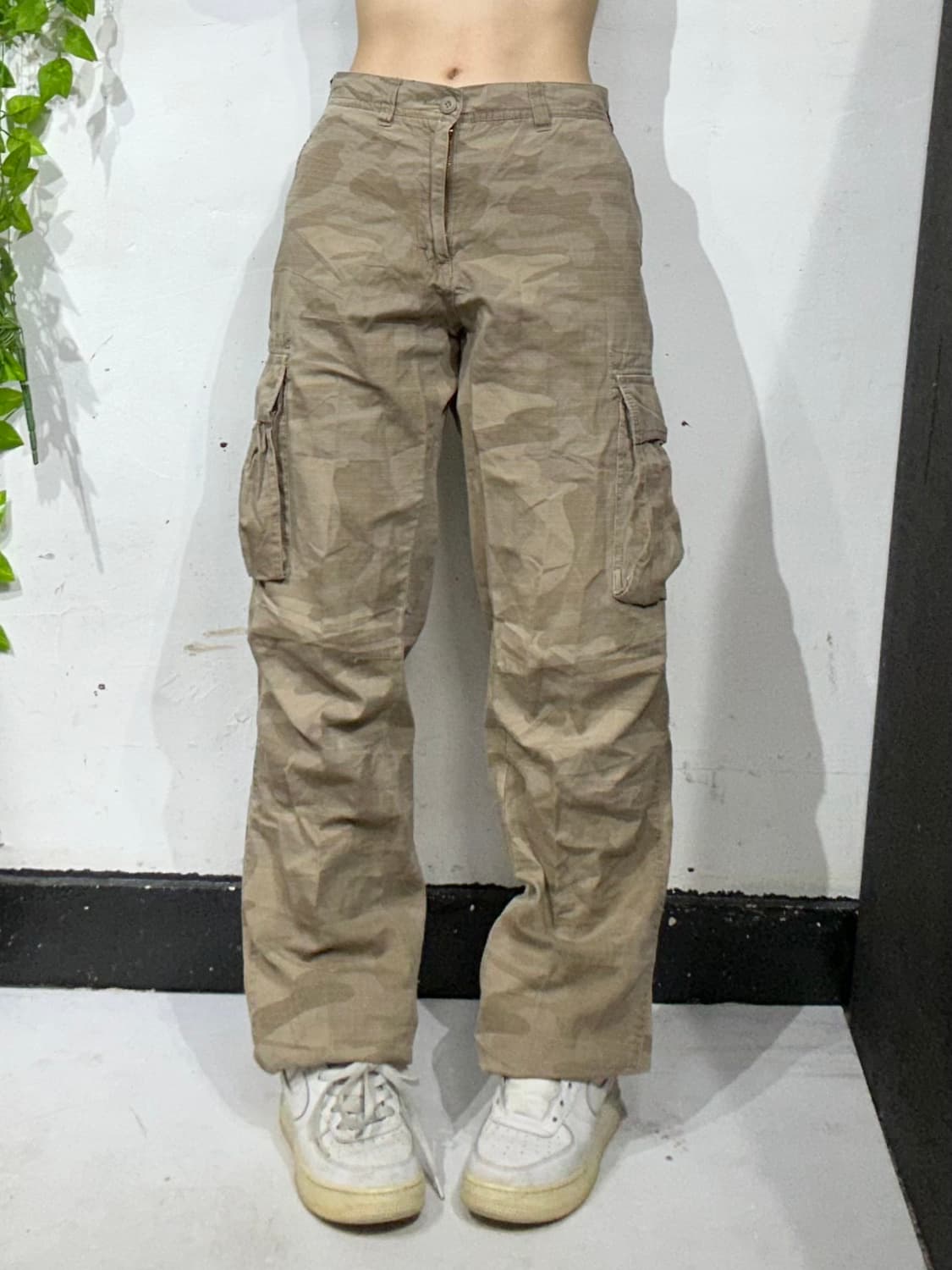 일본 빈티지 IGNIO 밀리터리 데저트 카모 와이드 카고 팬츠 군대 바지 상품이미지2