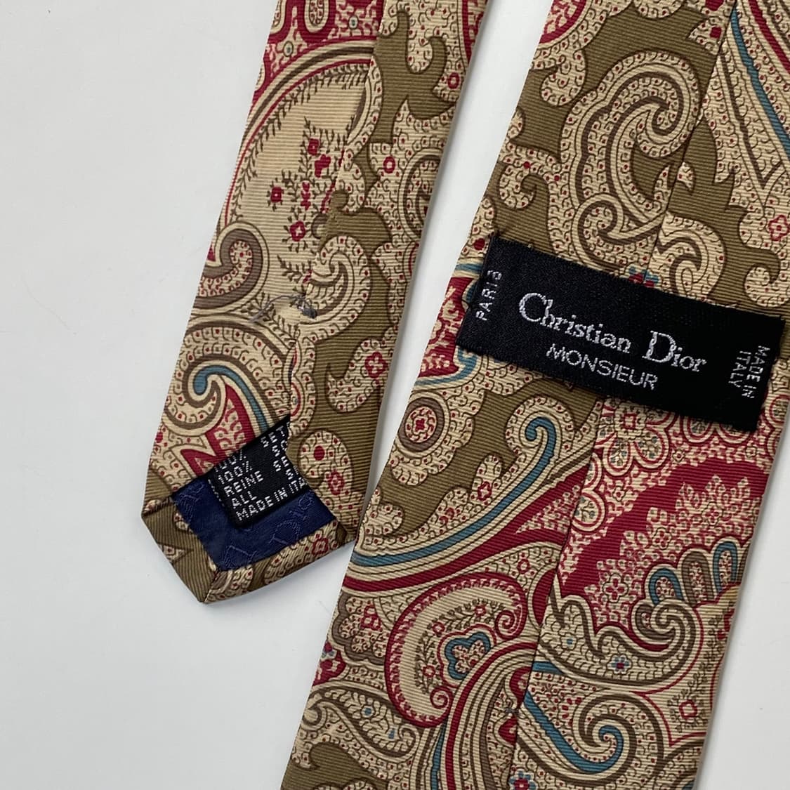 크리스찬 디올(Dior) 페이즐리 정품 명품넥타이 8.3cm 상품이미지4