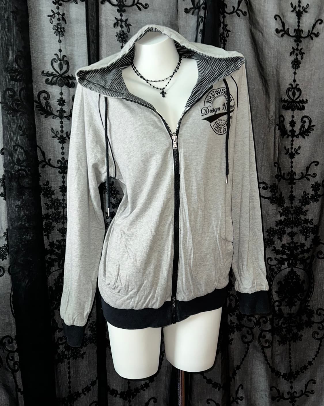 reversible kitsch hooded zip-up 상품이미지2