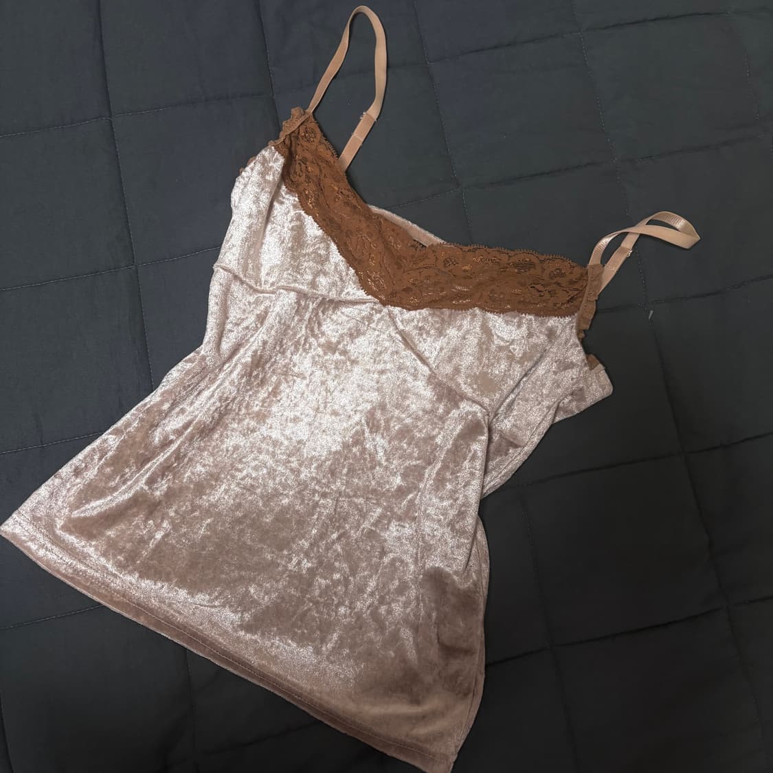 빈티지 벨벳 레이스 나시  상품이미지1