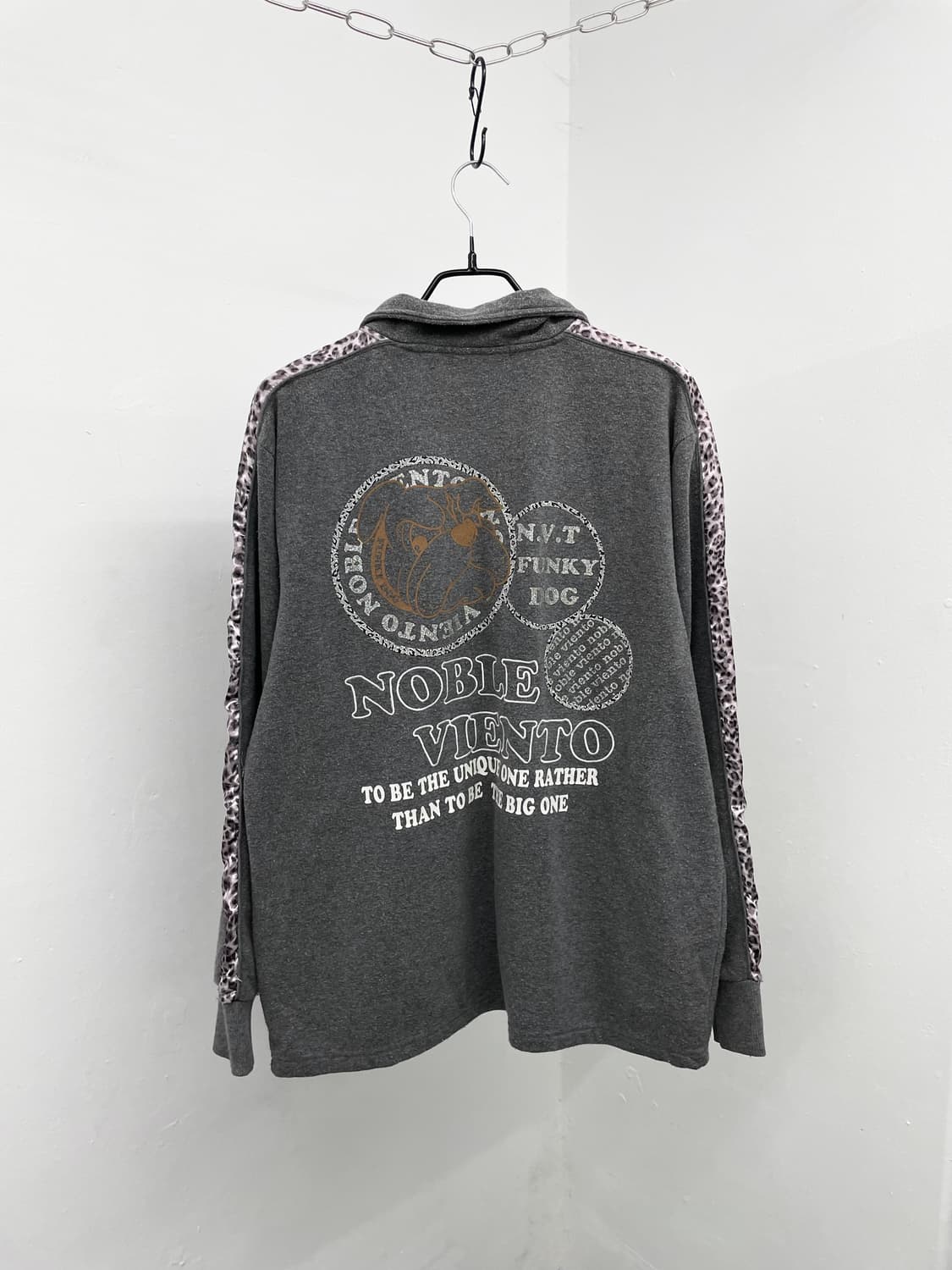 y2k 갸루 불독 레오파드 루즈 집업 상품이미지8