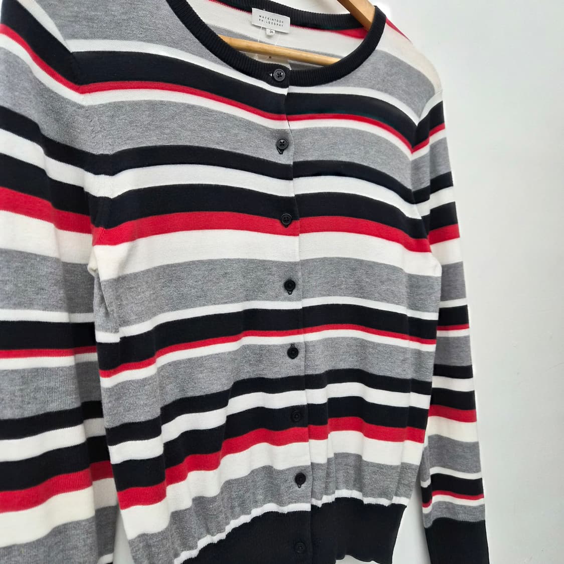 매킨토시 필로소피 스트라이프 니트 가디건 여성 M 상품이미지2