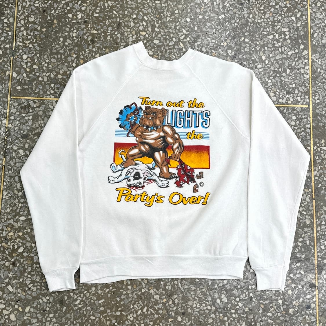 80s USA Party’s Over! 빈티지 스웻셔츠 L 상품이미지1