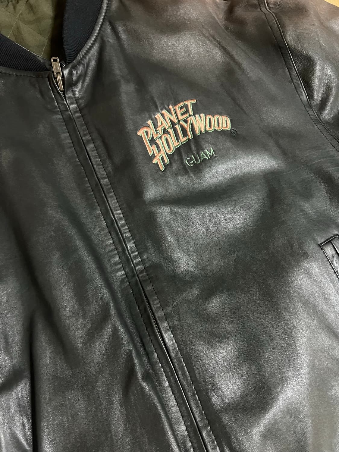 90‘s Planet Hollywood 가죽자켓 (양면, 카라 탈부착) 상품이미지4