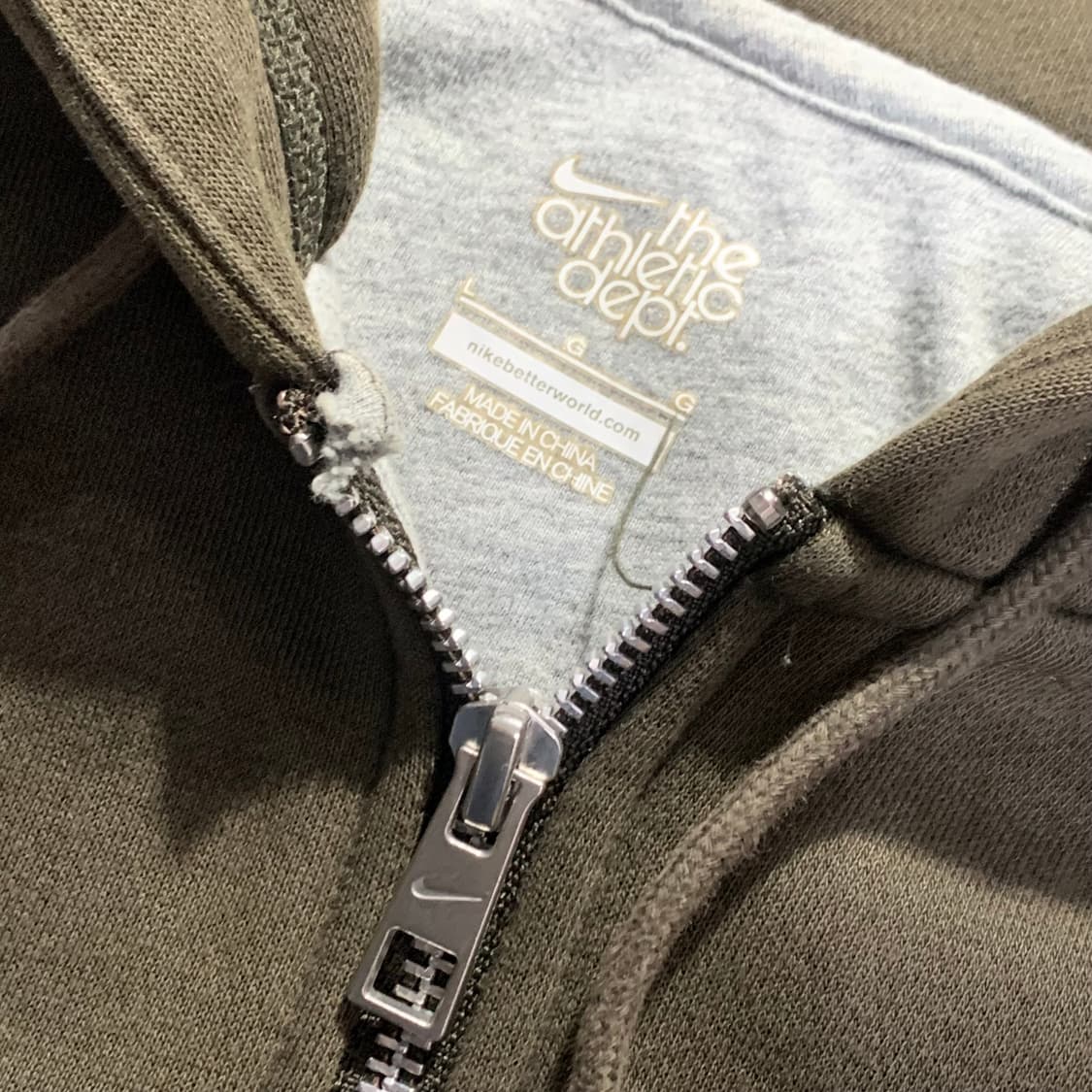 나이키 빈티지 카키 후드집업 상품이미지3