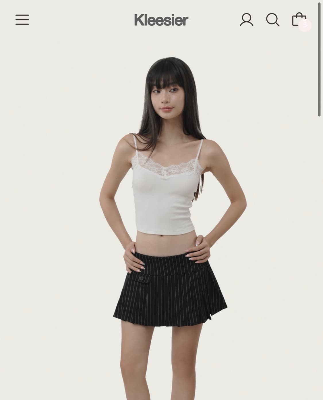 새상품 클리시어 크림도넛 슬리브리스  상품이미지1