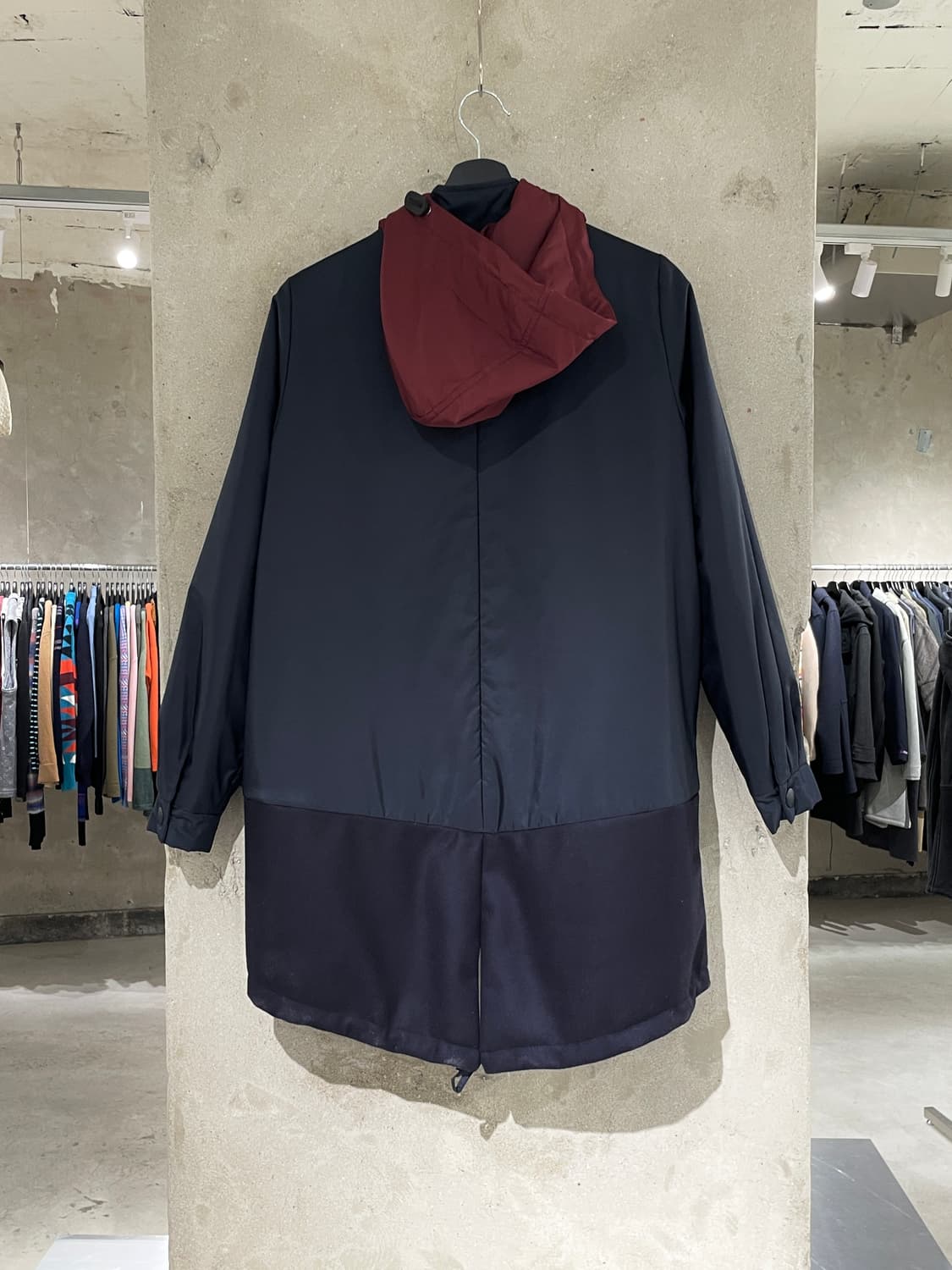 질샌더 네이비 배색 도킹 후디 롱 자켓 상품이미지6