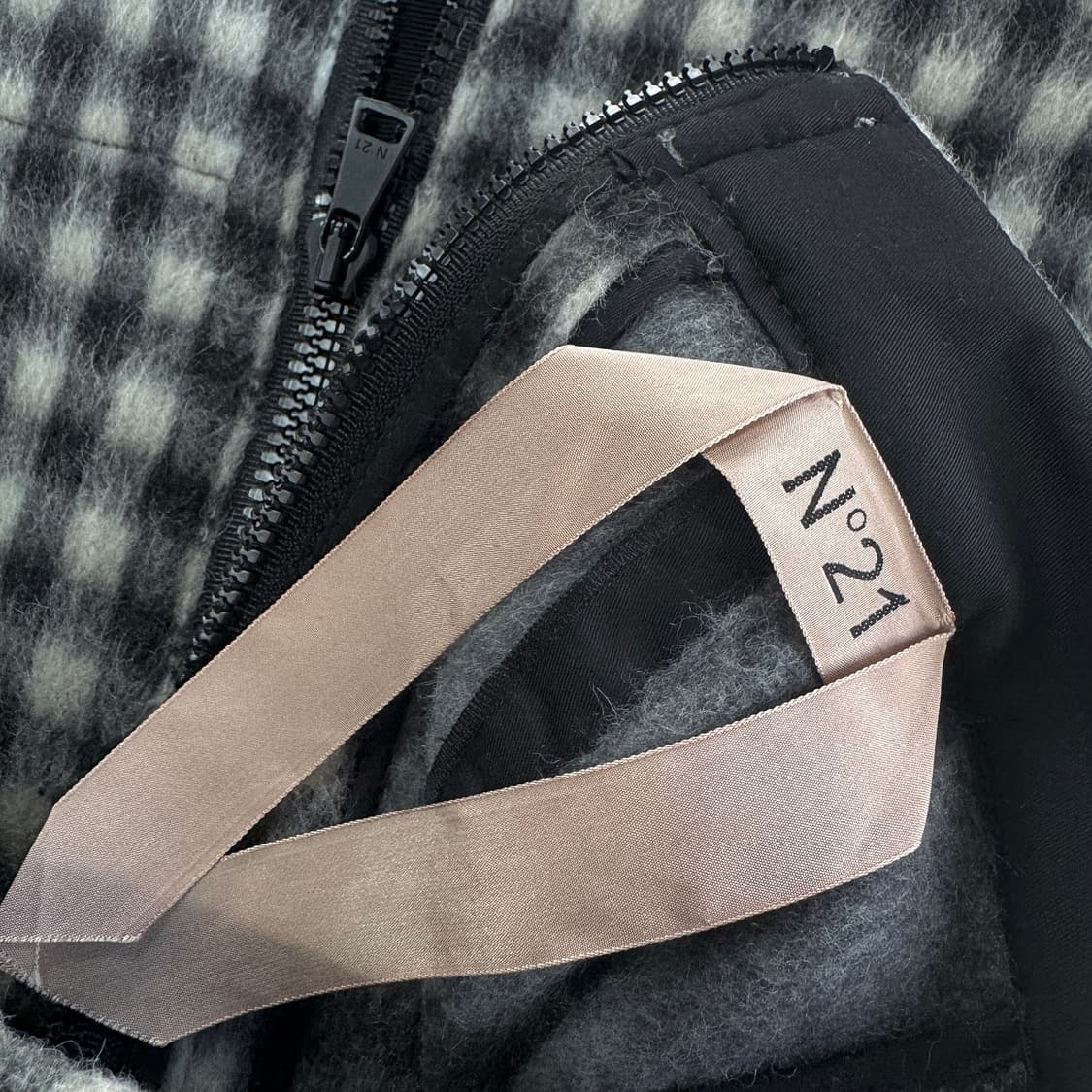 N21 체크 샤기 스커트 상품이미지2