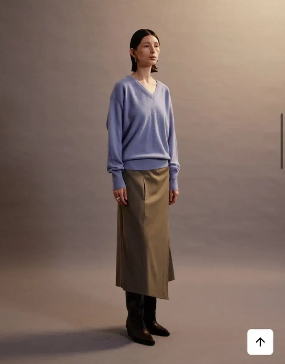 에토스 MIDI WRAP PANTS 카키 1사이즈 상품이미지8