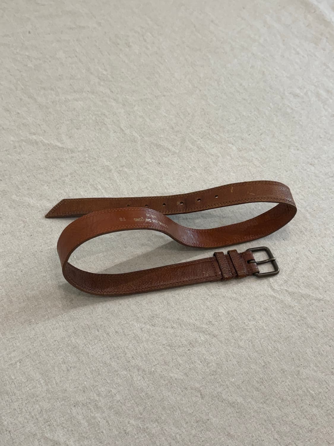 꼼데가르송 옴므 브라운 레더 벨트 상품이미지2