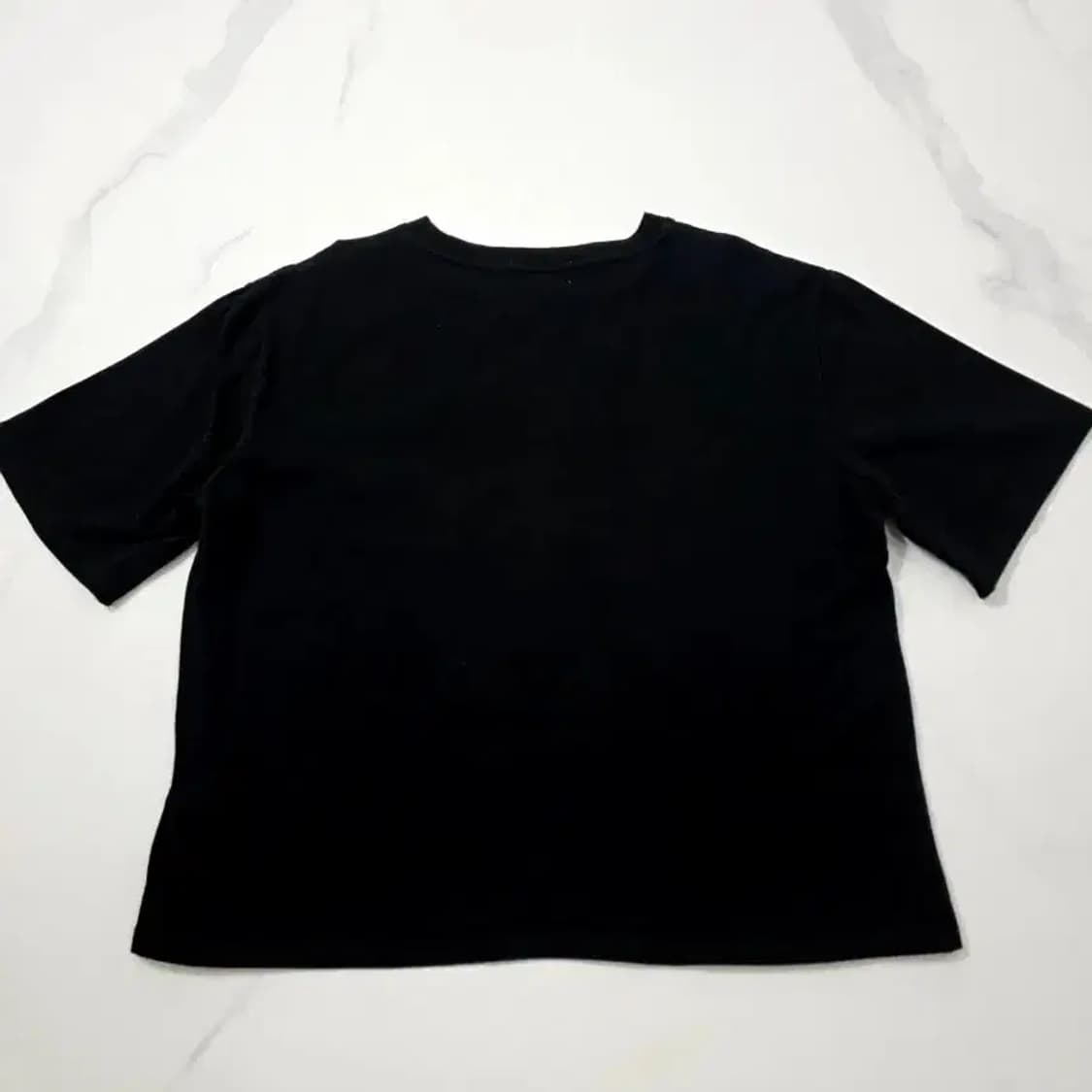 베이프 BAPE 카모 박스로고 크롭 반팔티 블랙 (55~66오버핏) 상품이미지4