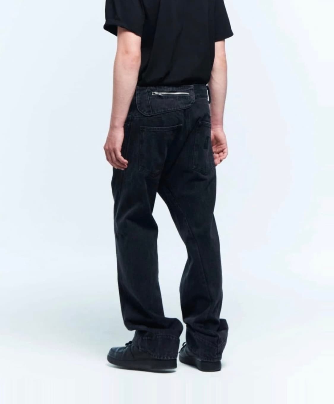 Size m)플라스틱프로덕트 드리프트 데님팬츠 블랙 상품이미지1