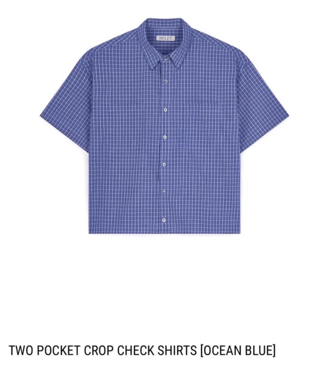 헬렛 / 투 포켓 크롭 체크셔츠 / M 상품이미지1