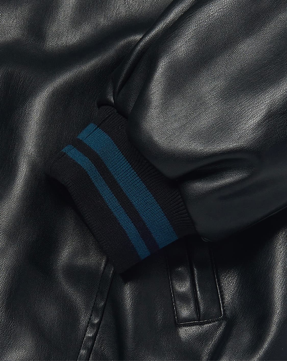 레더 위에 스머프? WKNDRS 스머프 그래픽 레더 자켓 M 상품이미지6