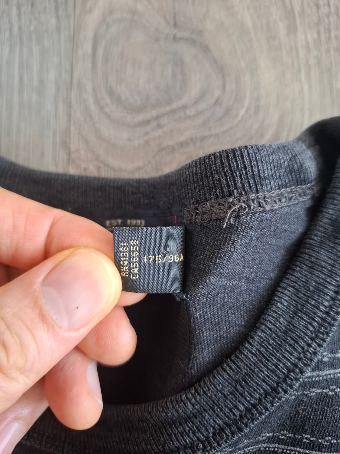 M 더블알엘  인디고 스트라이프 저지 반팔 티셔츠 블랙 상품이미지3