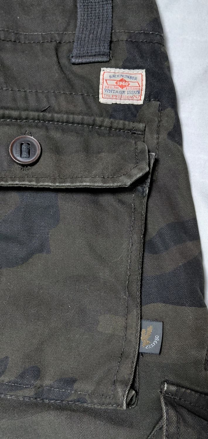 [M] 백넘버(Back Number) 빈티지 헤링본 카모 카고 팬츠 상품이미지10