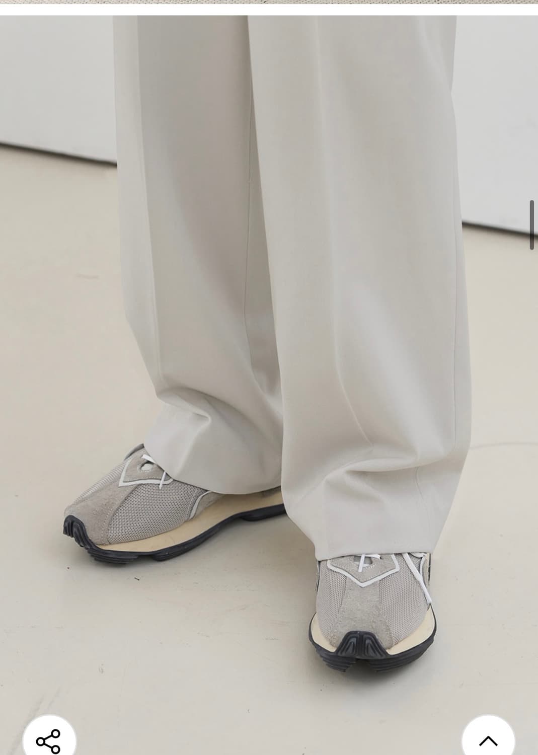 (새상품)(L) 드로우핏 투턱 밴딩 와이드 슬랙스 [CREAM] 판매 상품이미지6