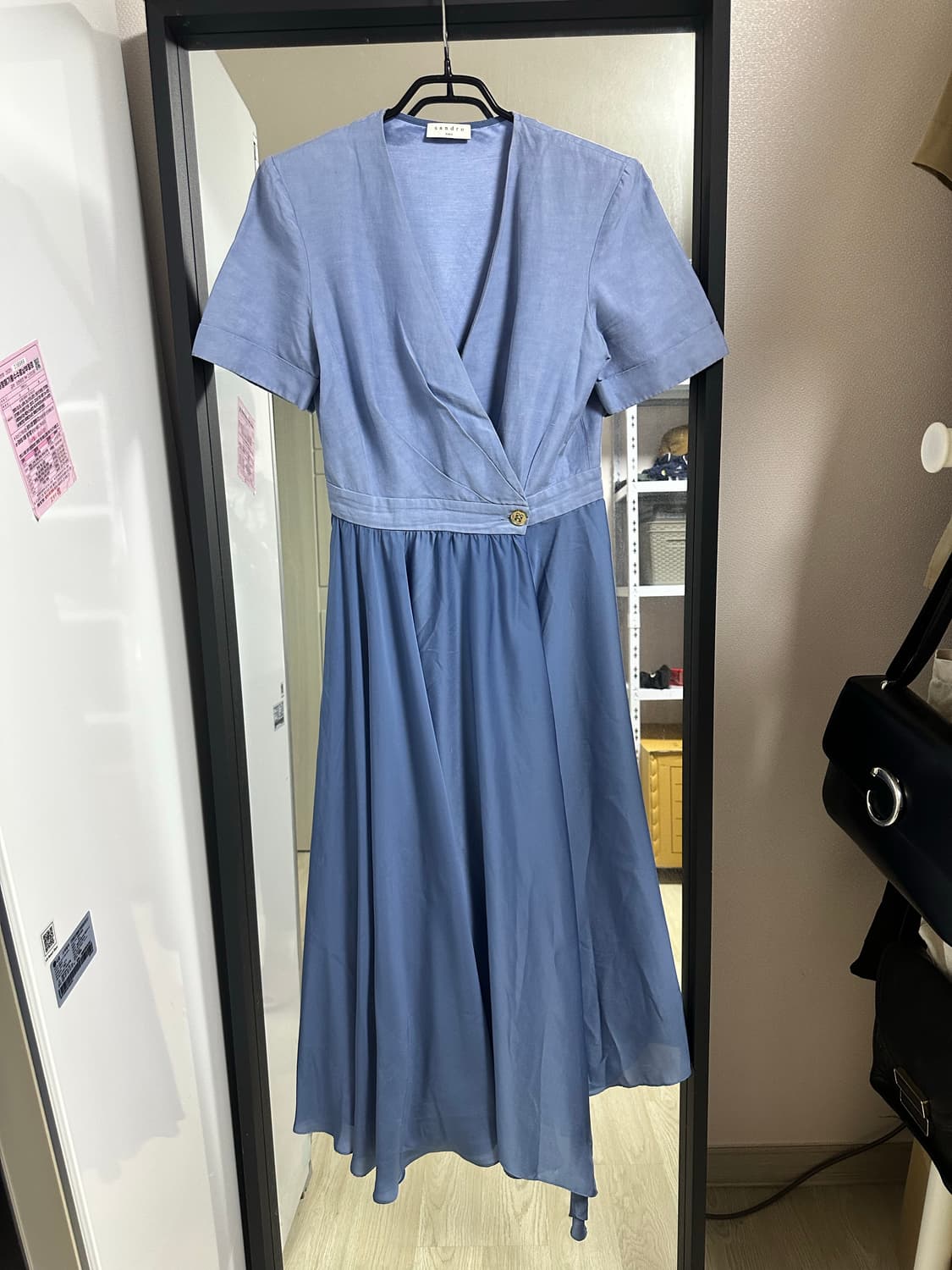 산드로 원피스 블루 랩 원피스 상품이미지1