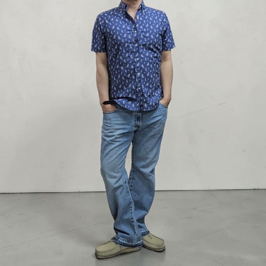 폴로 랄프로렌 슬림핏 반팔 셔츠 M0290 상품이미지1