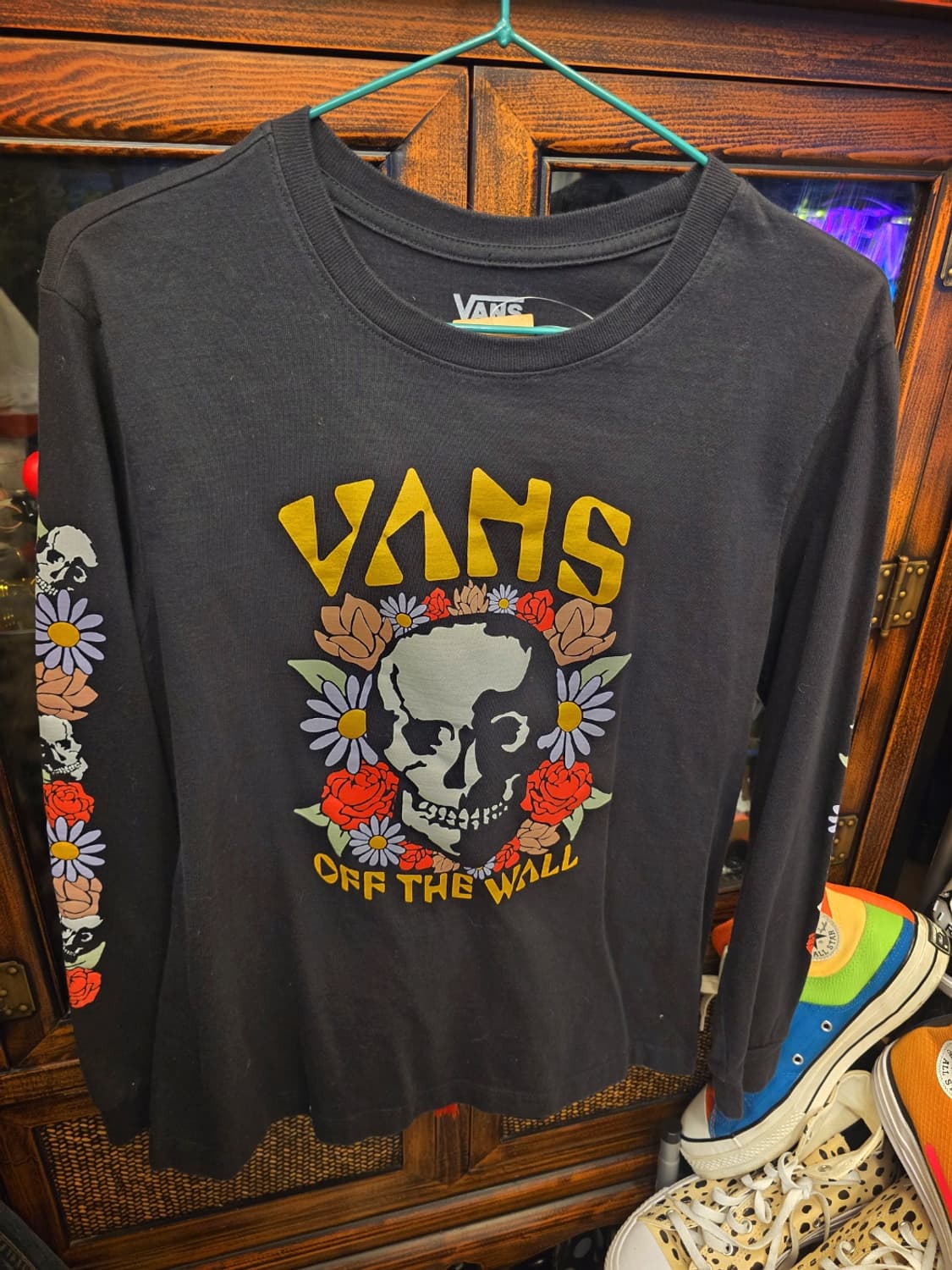 반스 Vans Floral Skull 반스 플로럴 스컬 긴팔티셔츠 상품이미지4