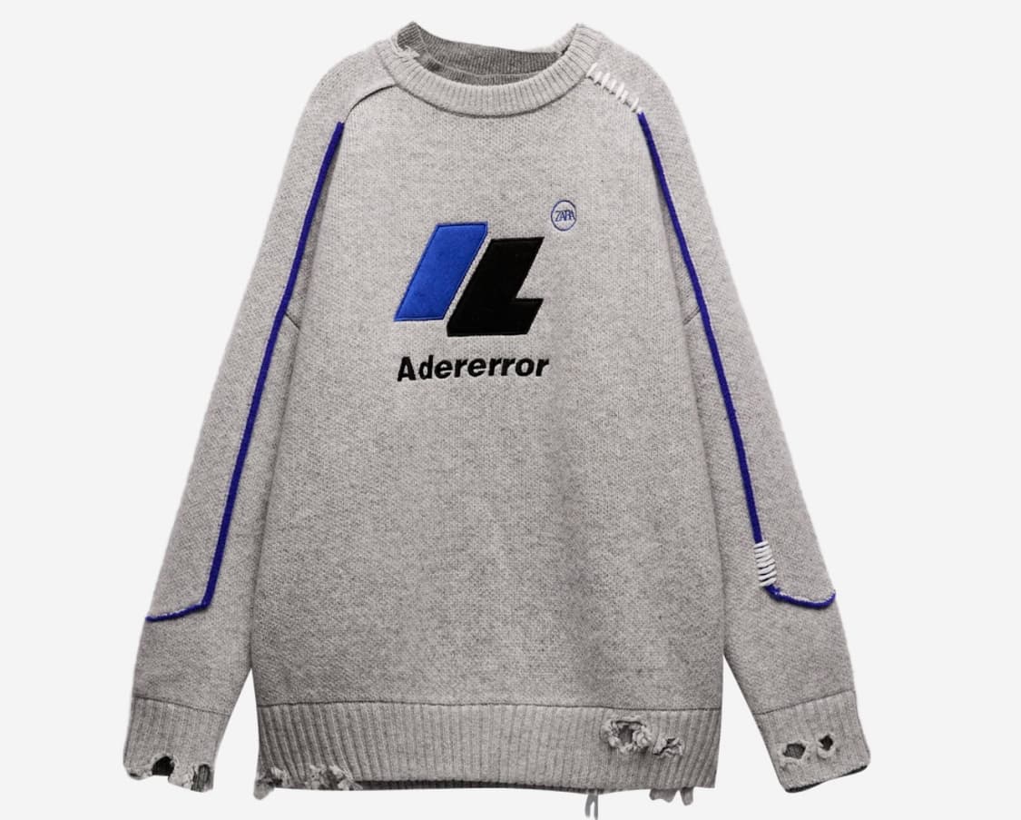 아더에러 X 자라 콜라보 그레이 니트 L-XL 상품이미지2