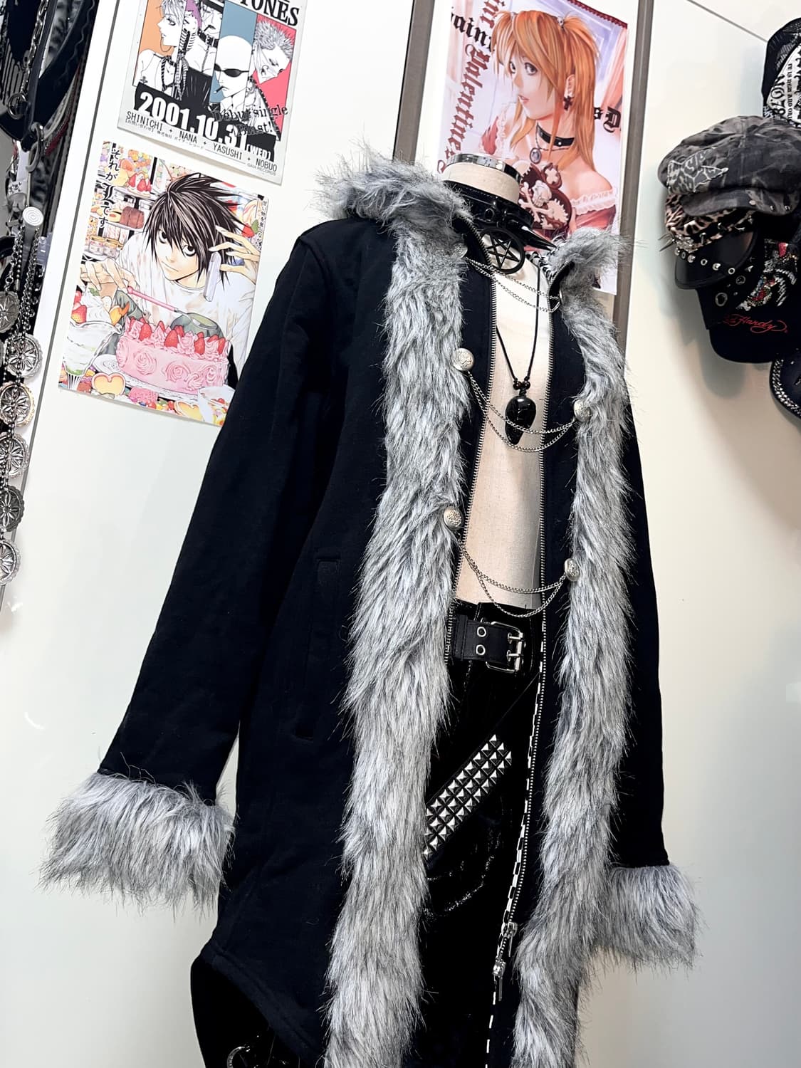 Deorart 디오라토 투웨이 지퍼 퍼 코트 상품이미지1