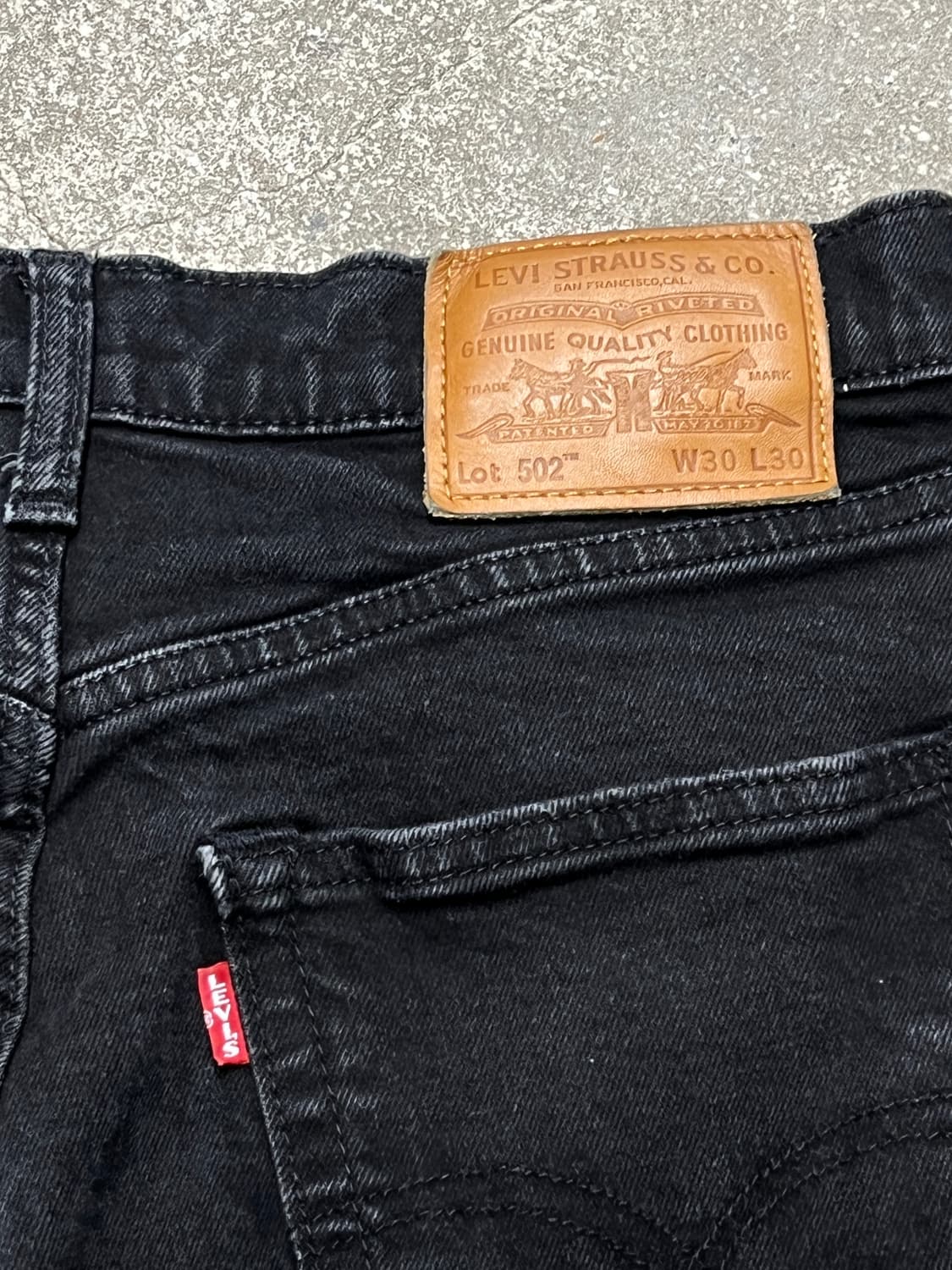 리바이스502 프리미엄 블랙진 상품이미지6