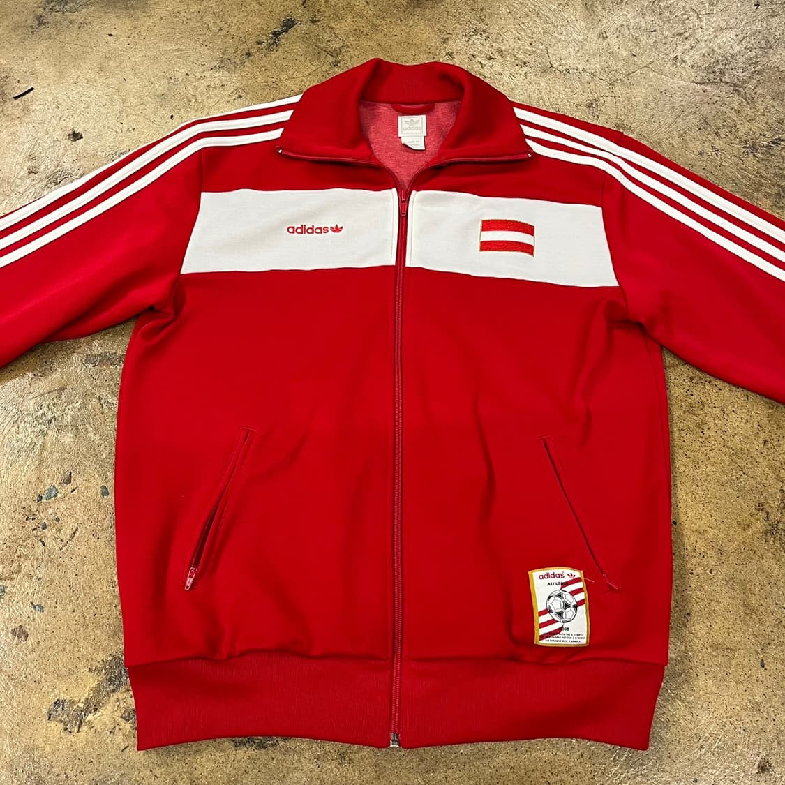 아디다스 오스트리아 레드 져지 트랙탑 105 상품이미지3