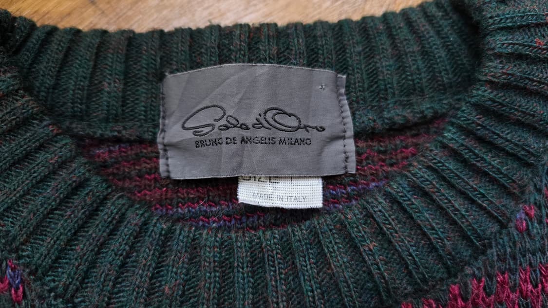 이태리 빈티지 아가일 니트 Made In Italy  상품이미지4