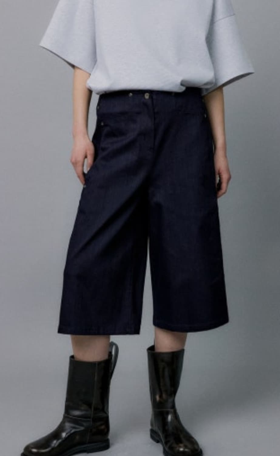 새상품) 에핑글러 오발하프데님 M 상품이미지2