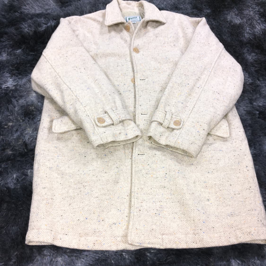 투티/0338 FENCE BUSTER JPN 빈티지 코트 화이트 베이지 상품이미지3